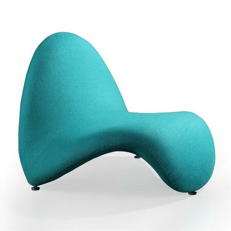 DESIGNED TO FURNISH MoMa Teal Wool Blend Accent Chair, 26.4 x 32.3 x 31.9 in. DE3585646